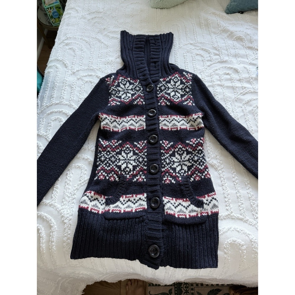 Edc by Esprit Women's Cardigan Sweater Multicolor Small Striped Button Front
